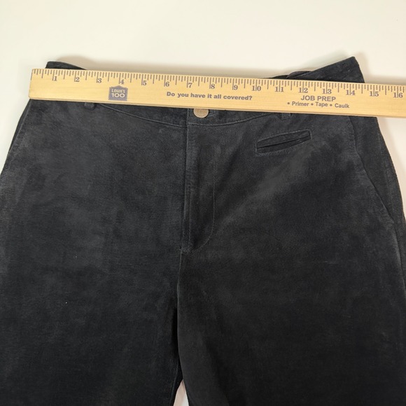 Lilly Pulitzer Womens 4 Black Washable Pig Suede Pants Classic Preppy Western - Picture 9 of 10